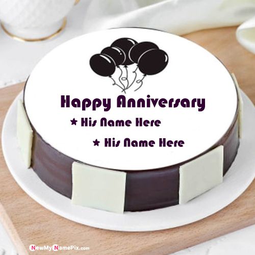 Anniversary Name Cake Images Wishes Online Edit
